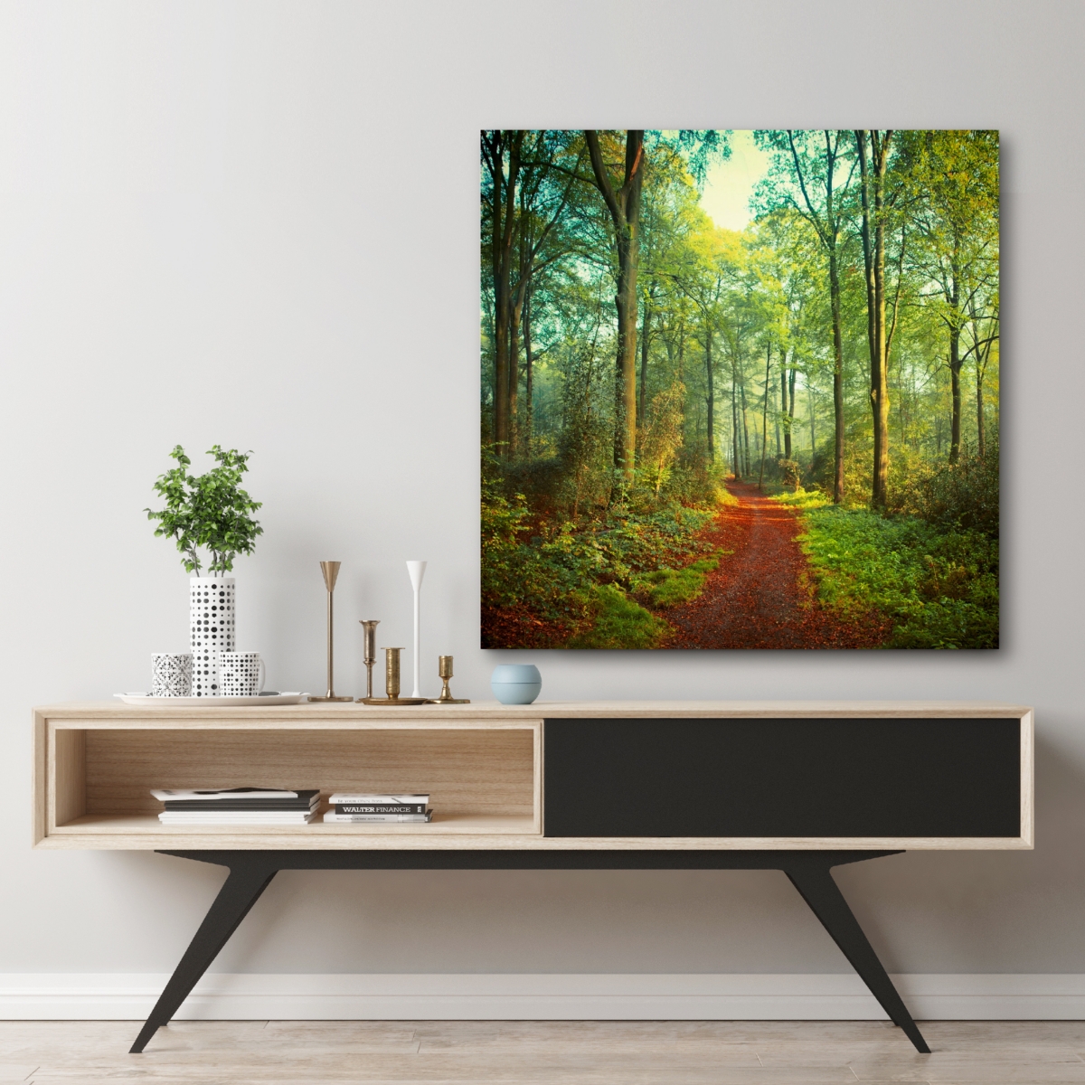 Courtside Market Sunday Morning Walk Gallery-Wrapped Canvas Wall Art -