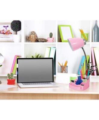 Limelight's Gooseneck Organizer Desk Lamp with iPad Tablet Stand Book Holder and Charging Outlet