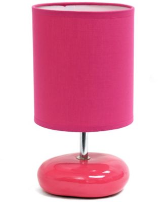 Simple Designs Stonies Small Stone Look Table Bedside Lamp