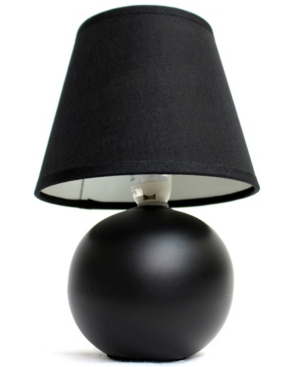 Simple Designs Mini Ceramic Globe Table Lamp