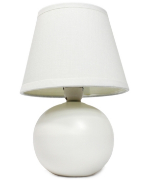 Simple Designs Mini Ceramic Globe Table Lamp