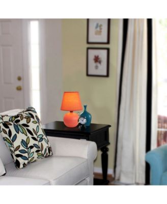 Simple Designs Mini Ceramic Globe Table Lamp