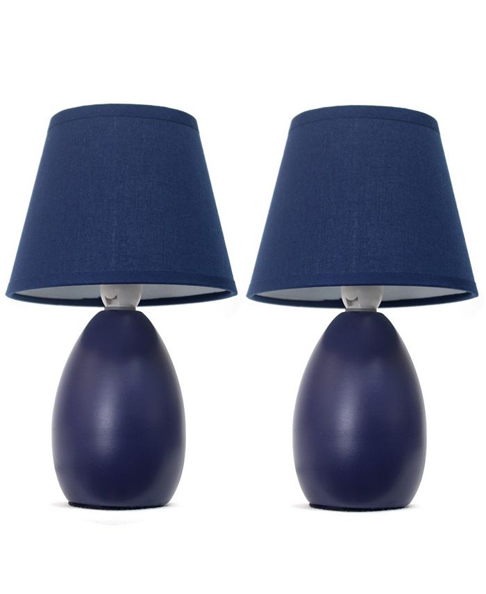 Mini Egg Oval Ceramic Table Lamp, Simple Designs Mini Egg Oval Ceramic Table Lamp