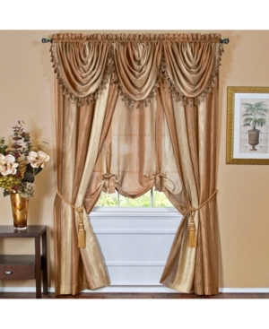 Achim Ombre Waterfall Valance In Sandstone