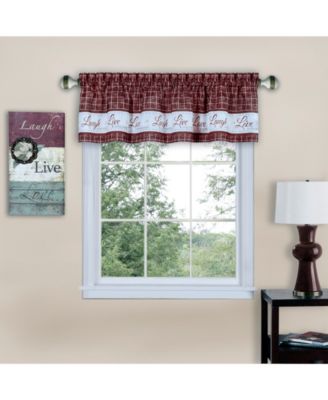 Live Love Laugh Window Valance, 58" x 14"