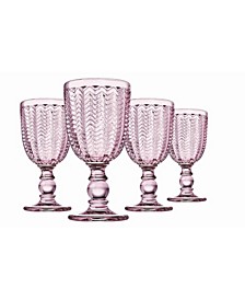 Carson Modern Vintage Red Wine Glasses, Set of Four