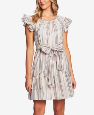 CeCe Ruffled Striped Dress - Macy's
