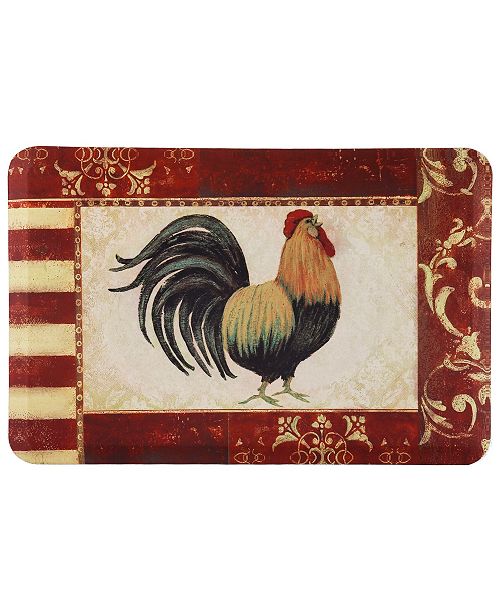 Home Dynamix Designer Chef Rooster Cushioned Anti Fatigue Kitchen