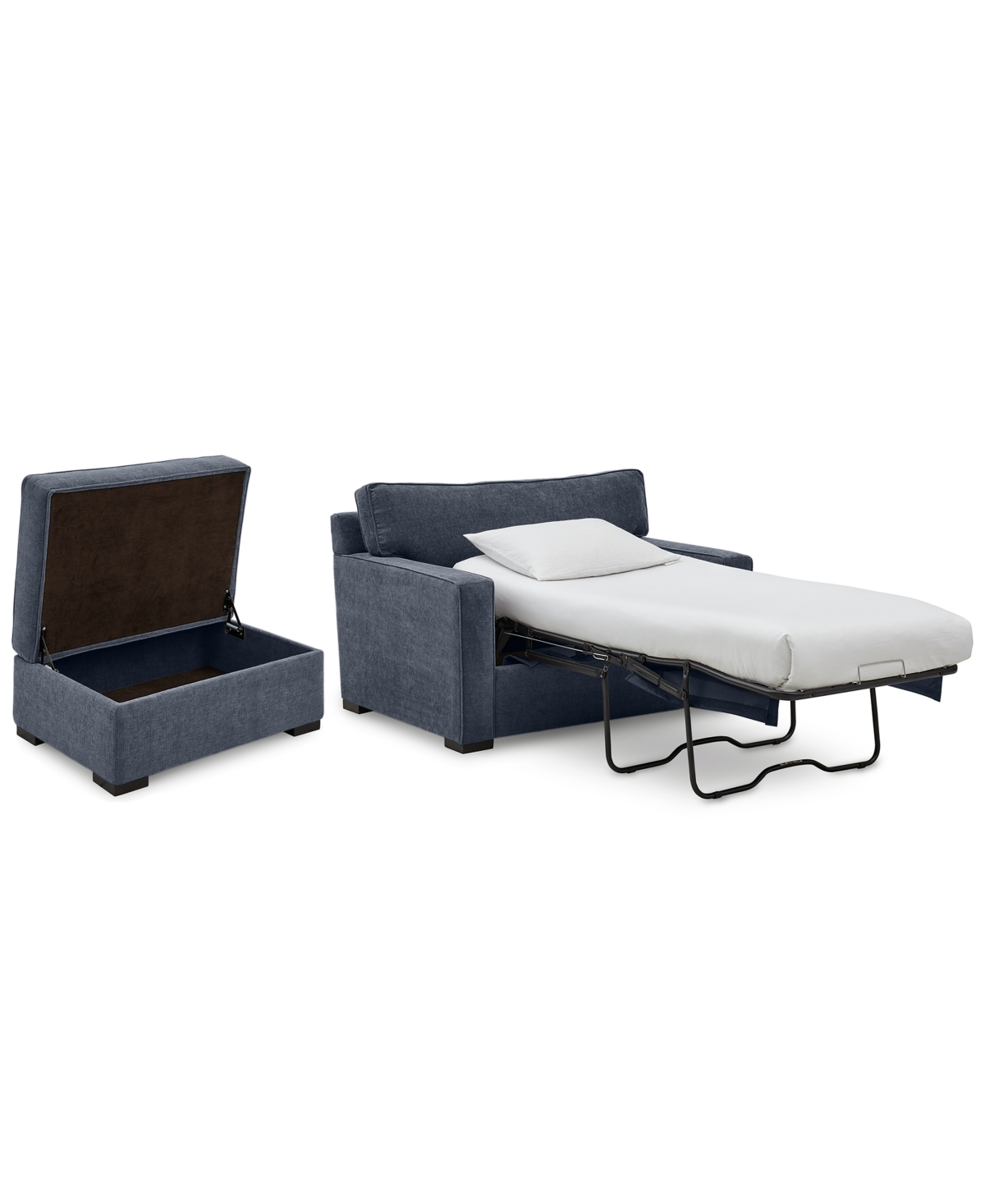 Radley Fabric Chair Bed & Storage Ottoman, Created for Macy's