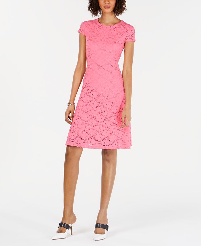 Alfani Lace Fit & Flare Dress, Created for Macy's - Macy's