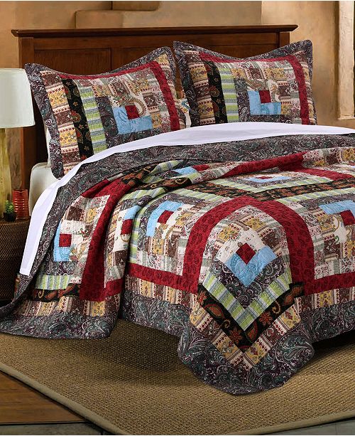 Greenland Home Fashions Colorado Lodge Quilt Set 3 Piece King