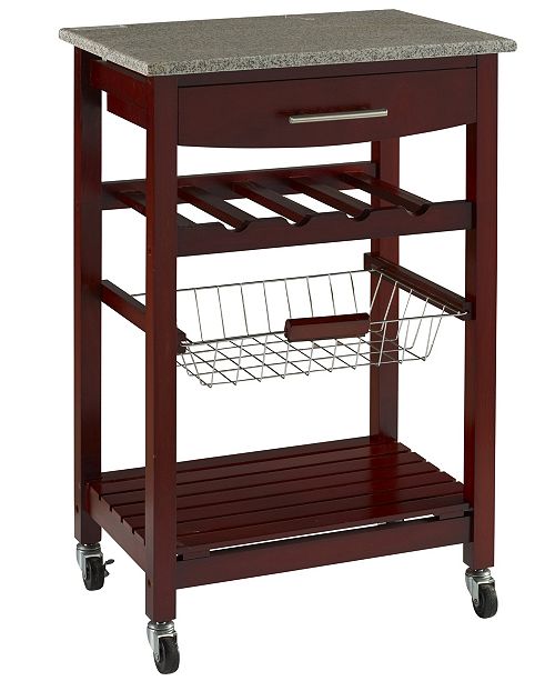 Linon Home Decor Kitchen Island With Granite Top Reviews Home Macy S