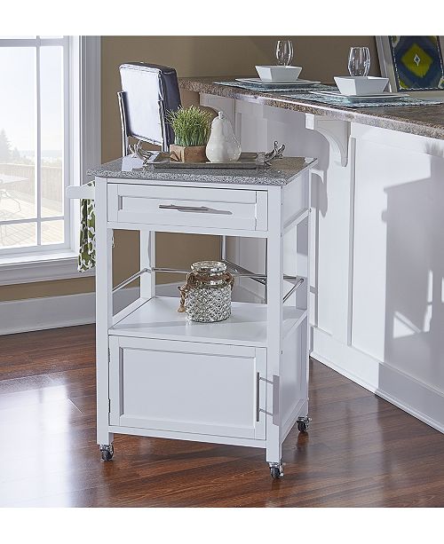 Linon Home Décor Mitchell Kitchen Cart with Granite Top & Reviews