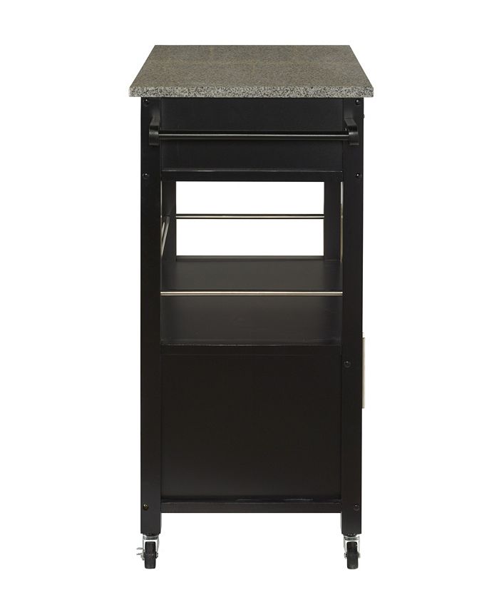 Linon Home Décor Cameron Kitchen Cart with Granite Top, Black Macy's