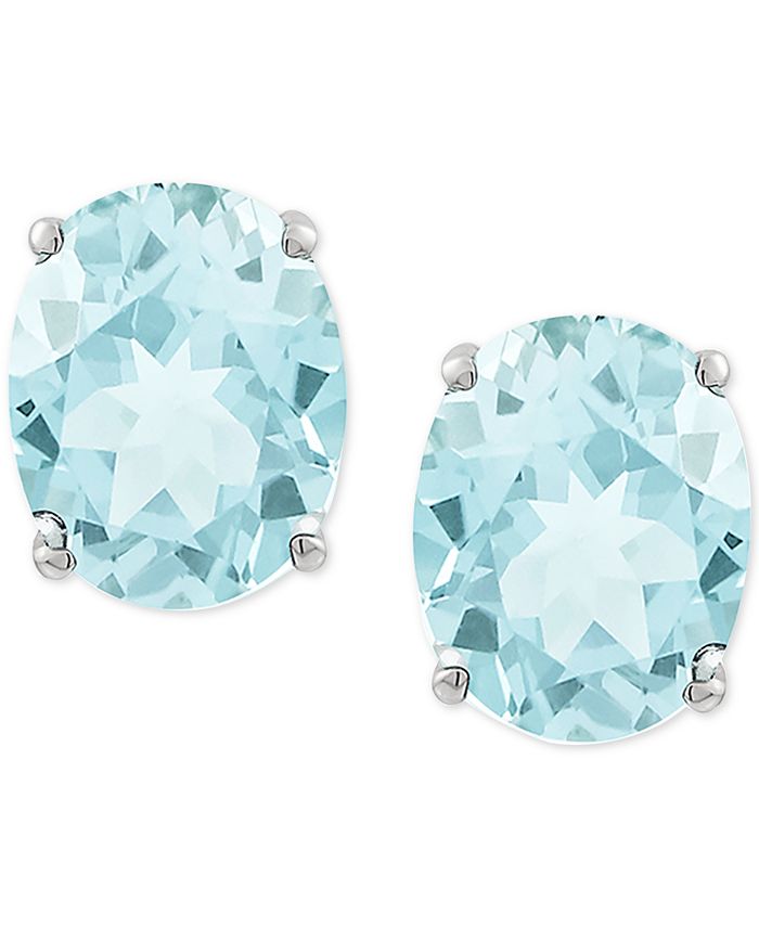 Macys aquamarine earrings Clearance