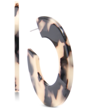 image of Zenzii Medium Acetate Open Medium Hoop Earrings 2