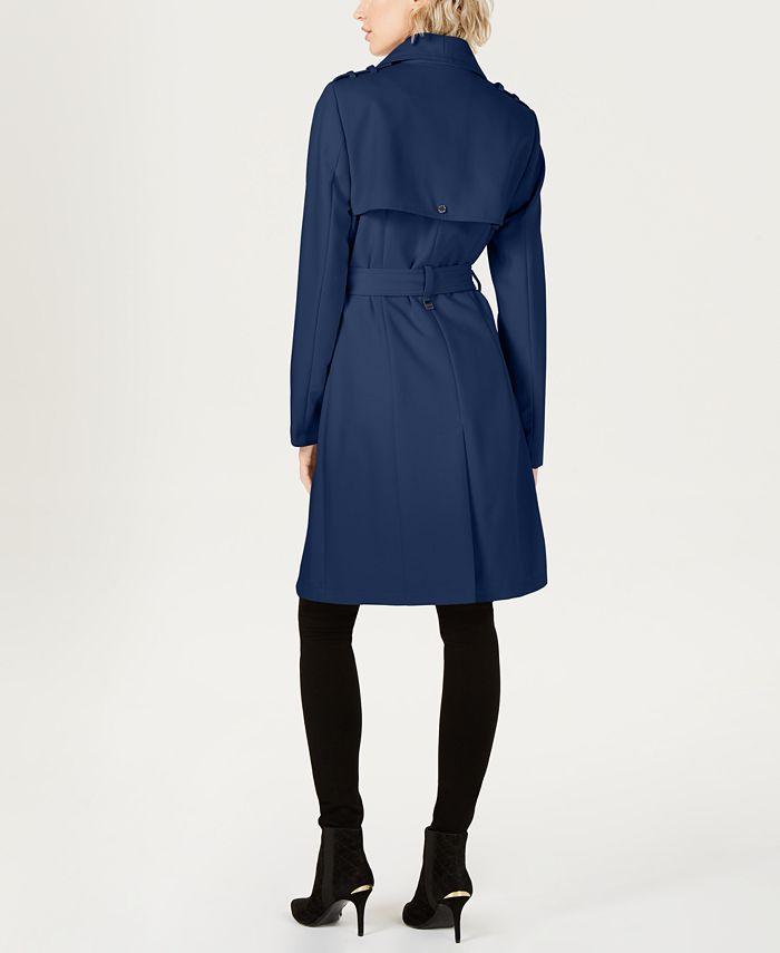 Calvin Klein Belted Wrap Trench Coat - Macy's