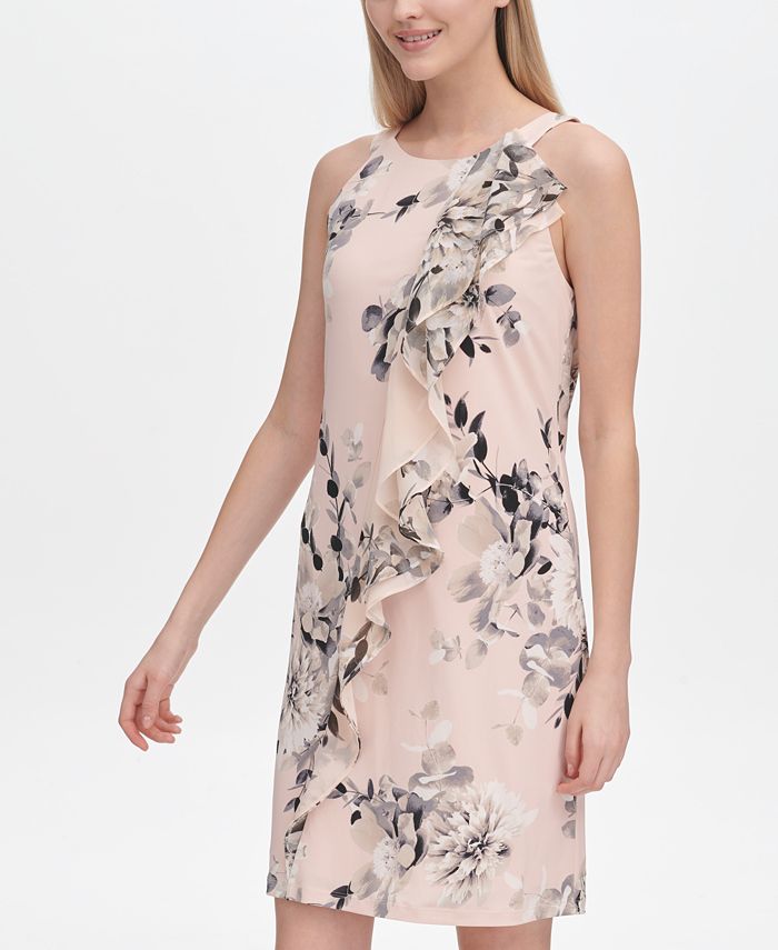 Calvin Klein RuffleFront Sheath Dress Macy's