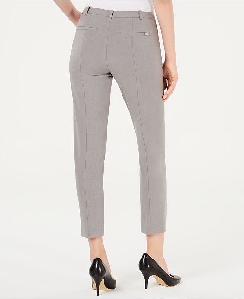 Calvin Klein Women's Infinite Stretch Straight Leg Pants Gray Size 6