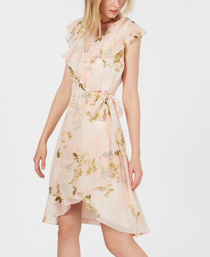 sachin and babi light blue dress Chiffon Maxi Dress Calvin Klein Printed Chiffon Gown Calvin Klein Women's  Printed Chiffon Wrap Dress Blue main image 0