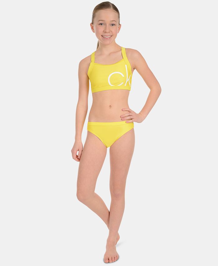 Calvin Klein Big Girls 2-Pc. Bikini Swimsuit & Reviews - Swimwear - Kids -  Macy's