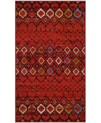 Amsterdam AMS108 Terracotta and Multi 3' x 5' Outdoor Area Rug