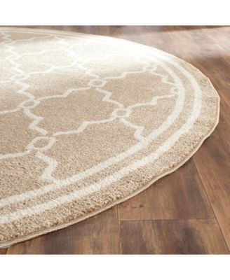 Amherst AMT414 Wheat and Beige 5' x 5' Round Outdoor Area Rug