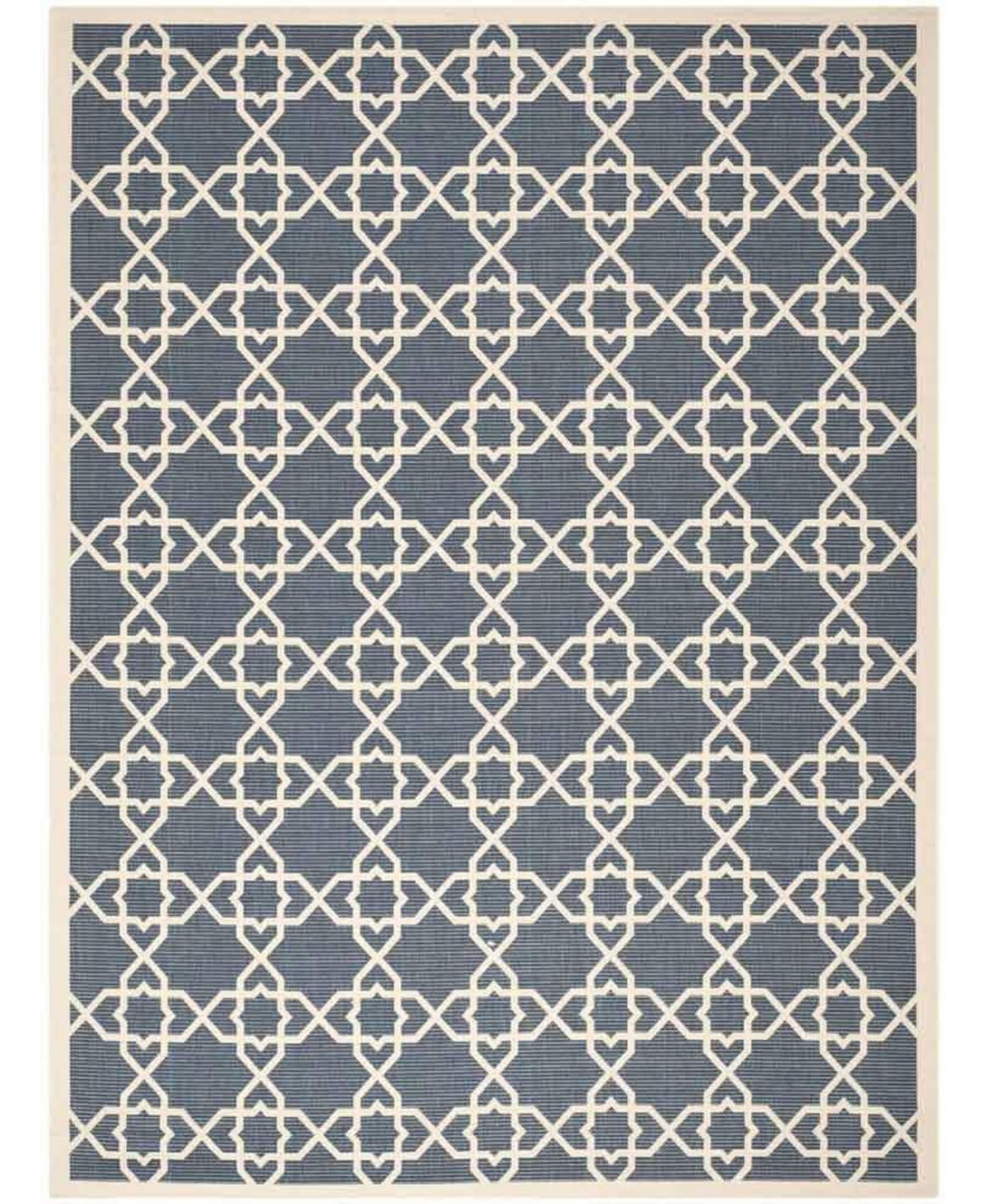 Safavieh Courtyard Navy and Beige 9' x 12' Sisal Weave Outdoor Area Rug - Navy / Bei