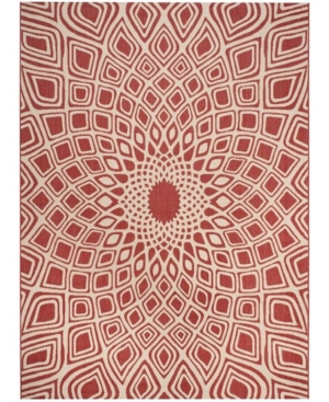 Safavieh Courtyard Cy6616 Red And Beige 9' X 12' Sisal Weave Outdoor Area Rug