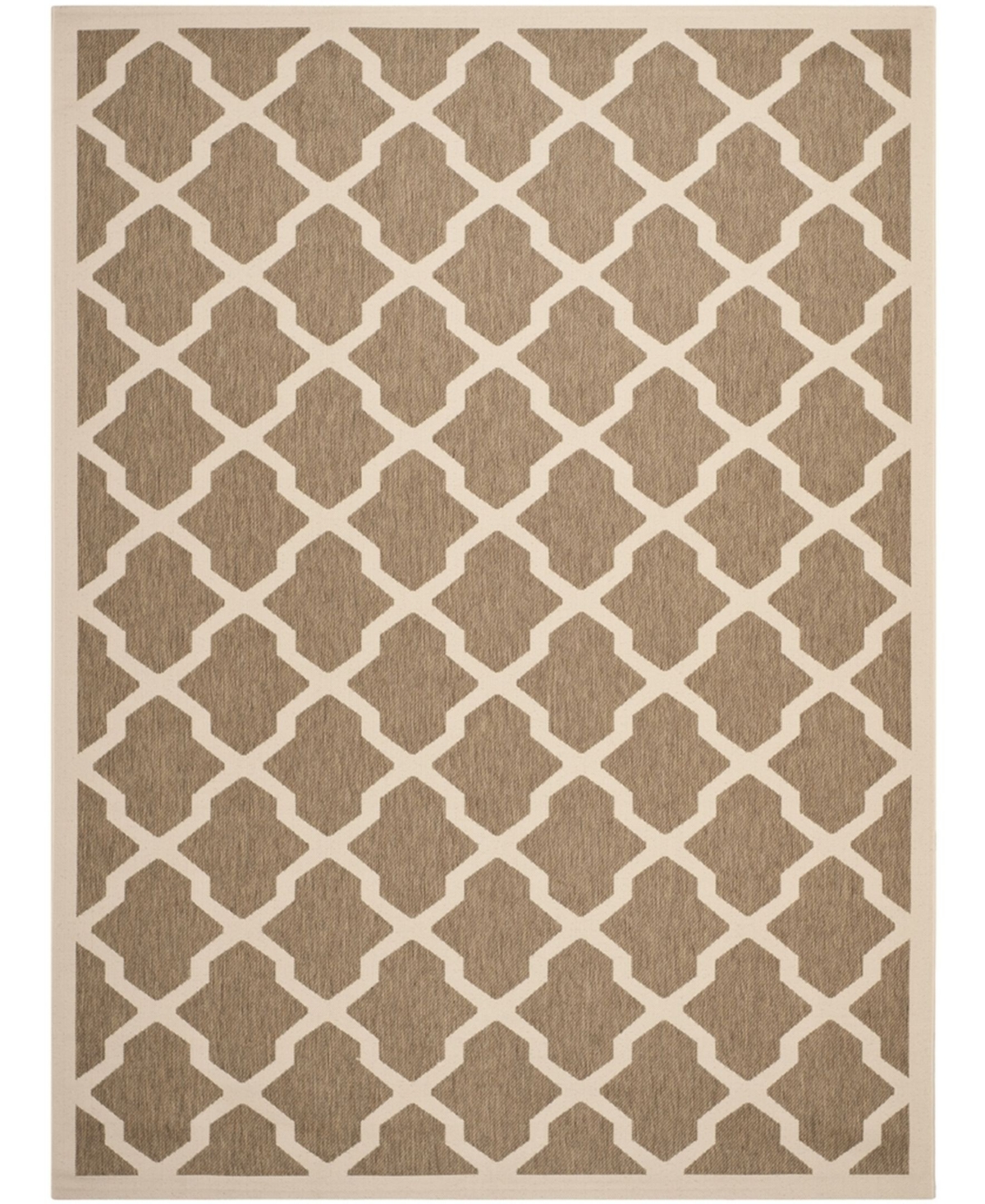 Safavieh Courtyard Brown and Bone 9' x 12' Outdoor Area Rug - Brown