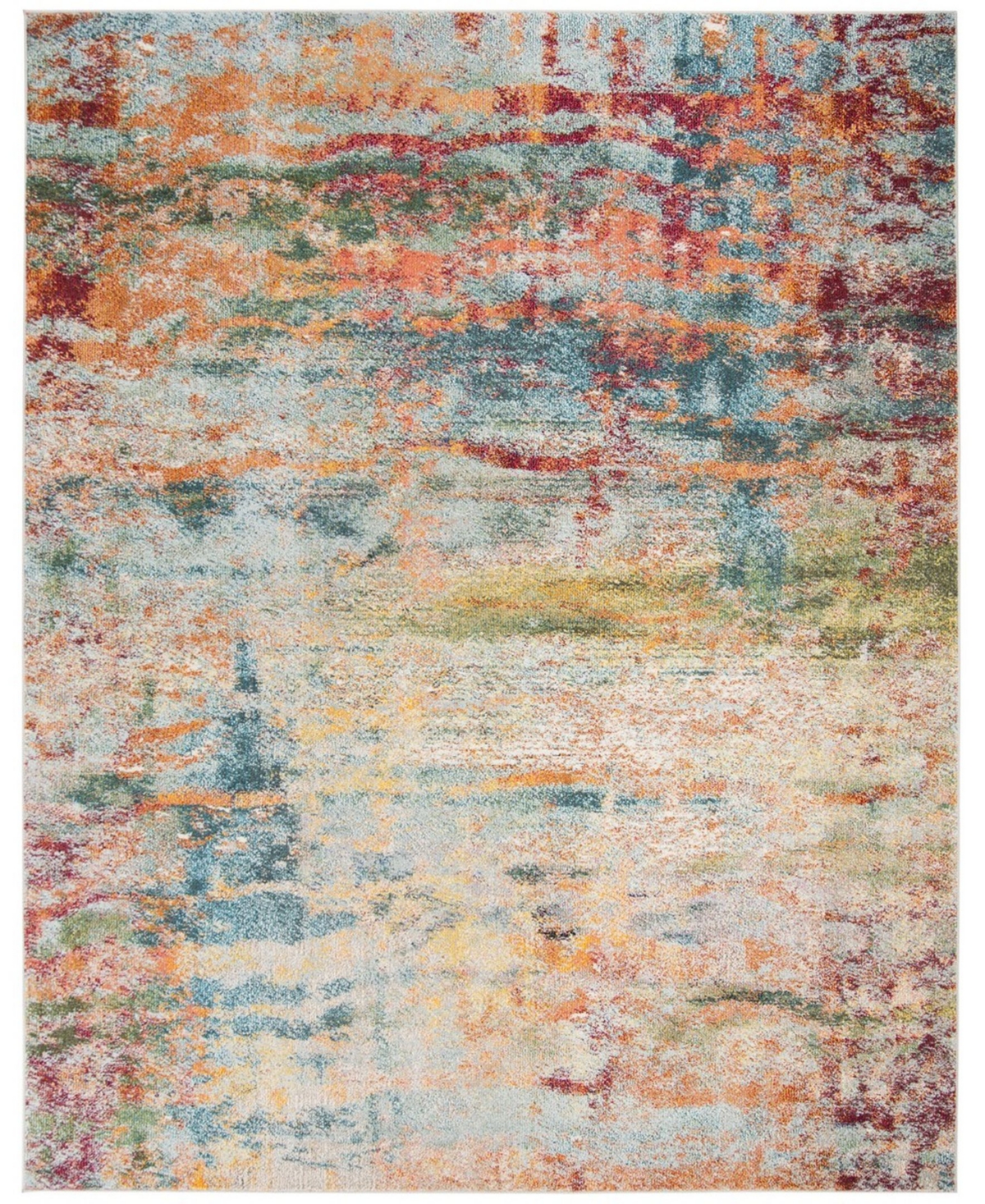 Safavieh Monaco Teal and Orange 9' x 12' Area Rug - Teal