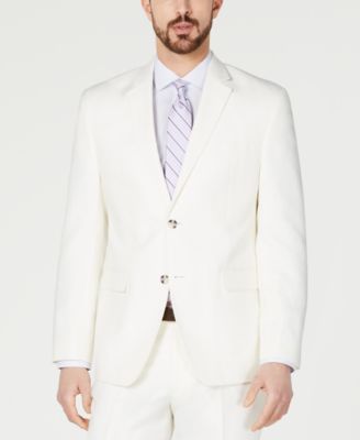Perry Ellis Men's Slim-Fit White Suit