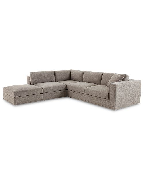 Furniture Closeout Dulovo 4 Pc Fabric Sectional Sofa Created