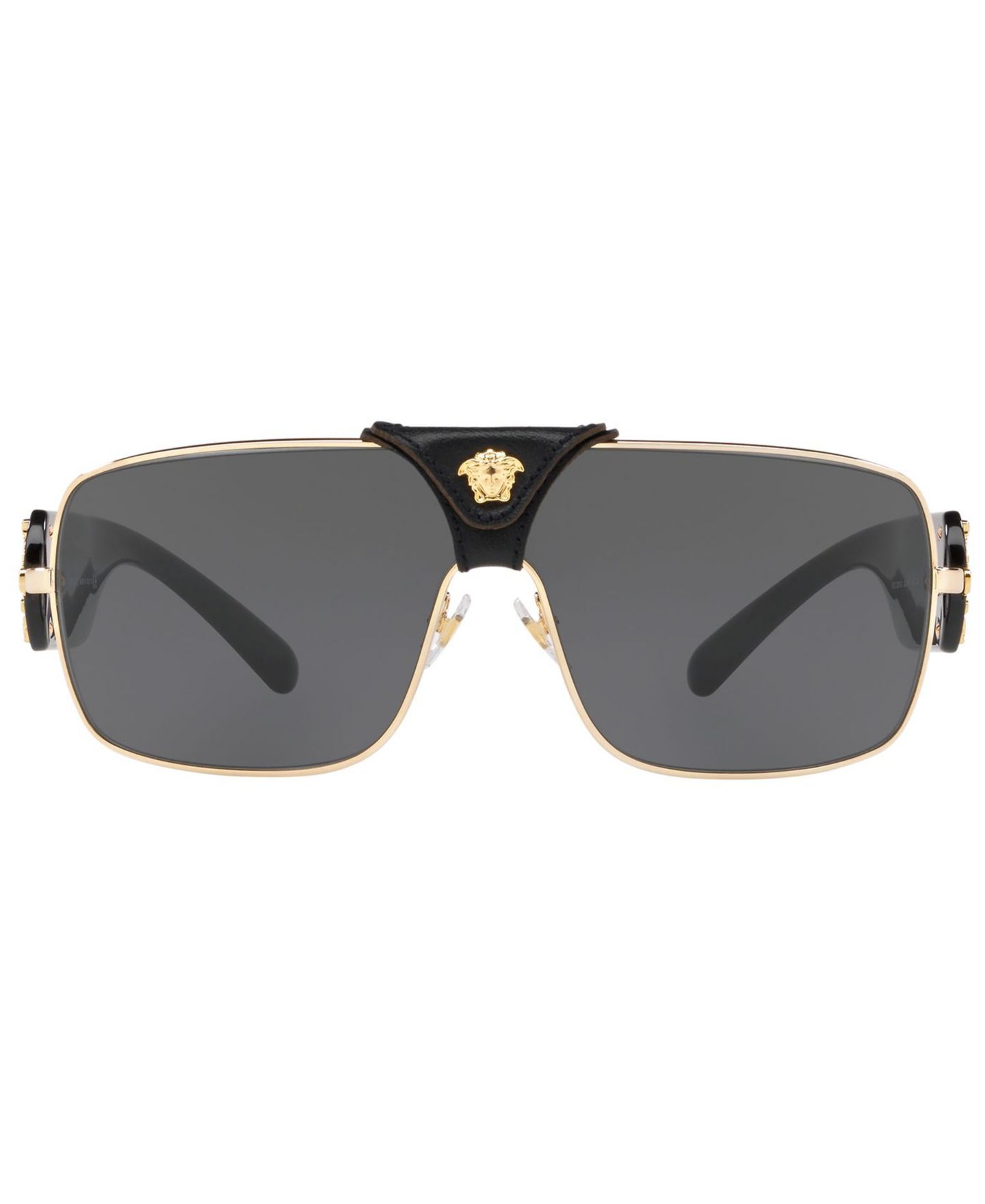 Женские солнцезащитные очки Versace Sunglasses, VE2207Q, цвет: Золотой / Серый — фото 2