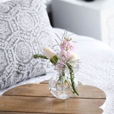 Hibiscus Glass Bud Vase