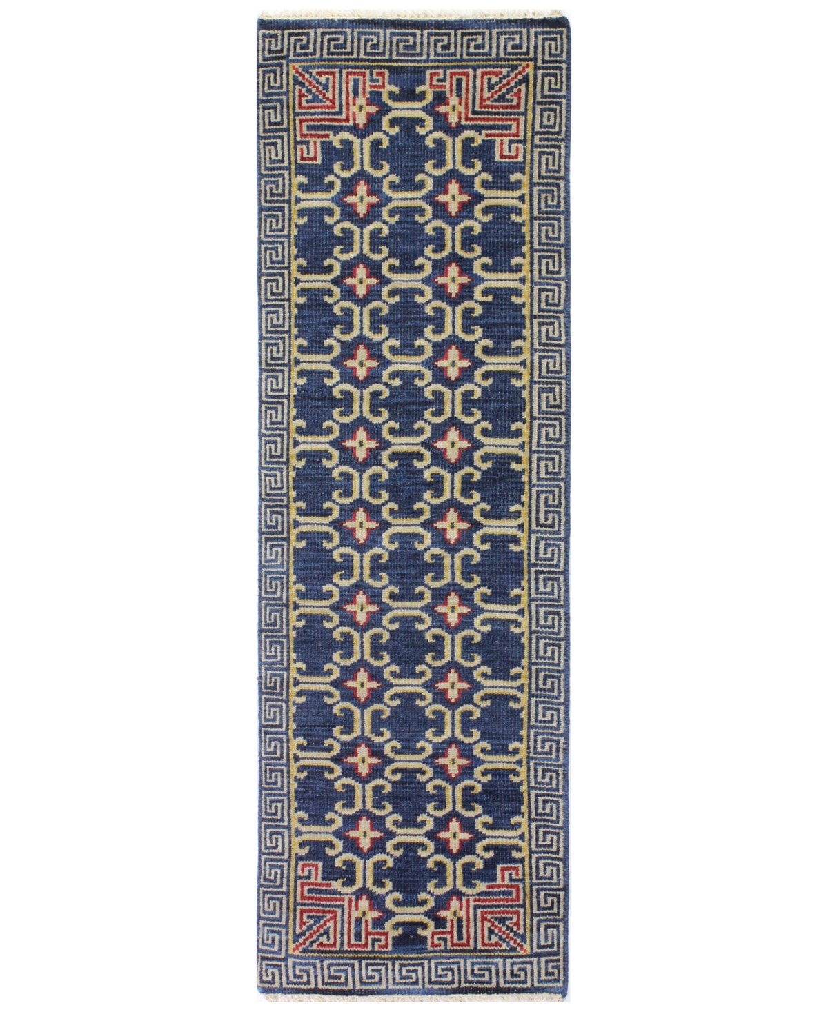 Carah Crh-106 Navy 2'6in x 8' Runner Area Rug - Navy