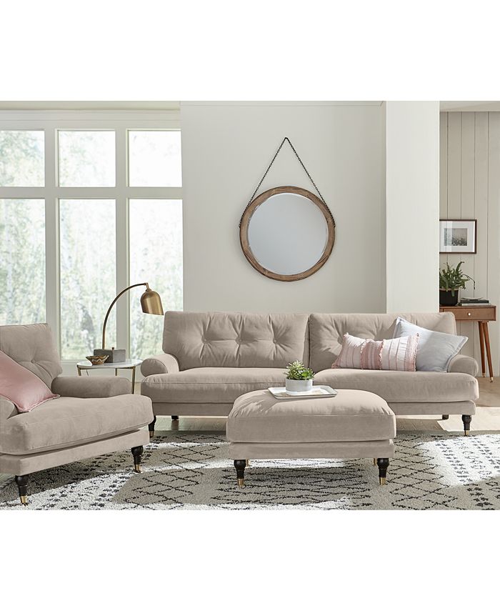 Furniture LIMITED AVAILABILITY Brenata 75" Fabric Loveseat Macy's