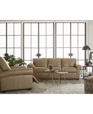 Furniture Orid Roll Arm Leather Sectional And Sofa Collection, Created for Macy's