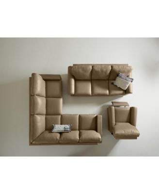 Furniture Orid Roll Arm Leather Sectional And Sofa Collection, Created for Macy's