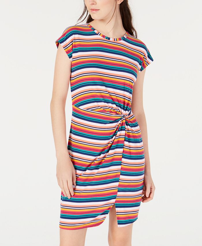 Knot front best sale t shirt dress