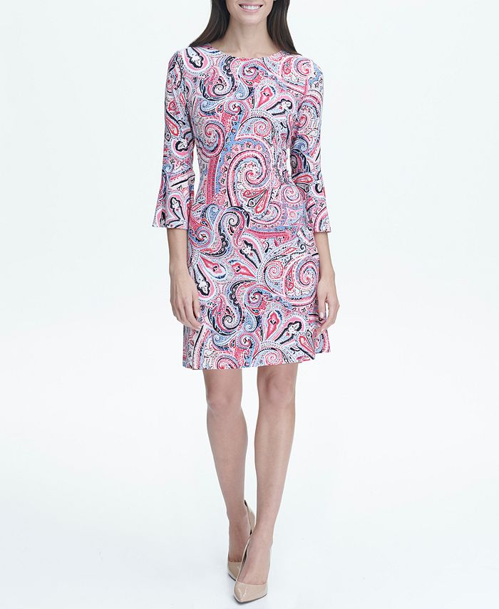 Tommy hilfiger paisley bell sleeve dress clearance