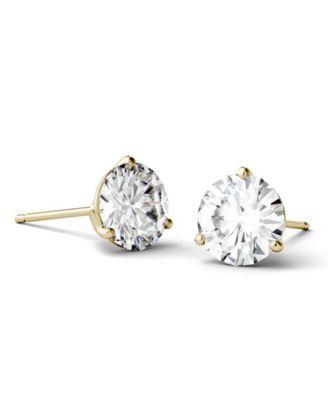 Moissanite Martini Stud Earrings (2 ct. t.w. Diamond Equivalent) in 14k White or Yellow Gold