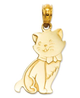Nomination Classic Gold Animals Sitting Cat Charm main image 0