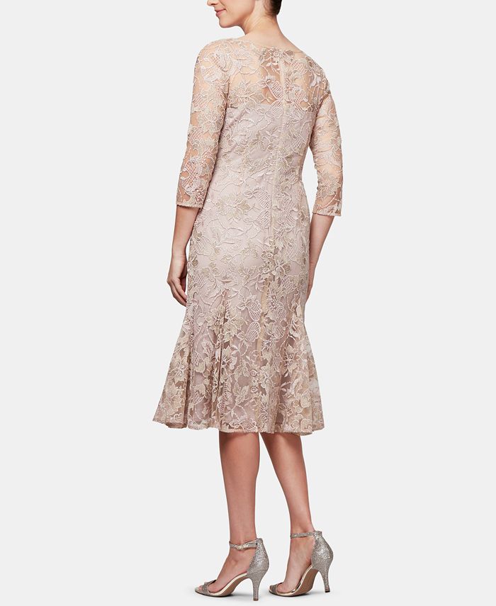 Alex Evenings Embroidered Midi Fit & Flare Dress Macy's