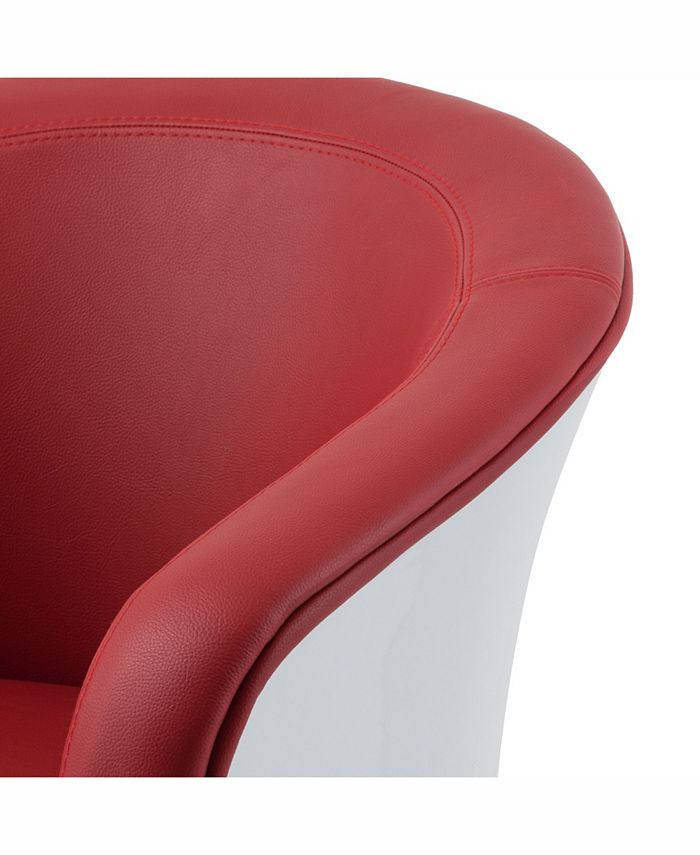 CorLiving Modern Bonded Leather Swivel Tub Chair Macy's