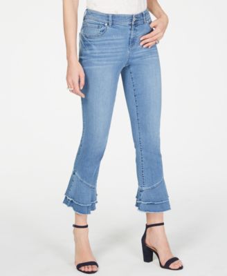 INC International Concepts - Double-Ruffle-Hem Ankle Jeans