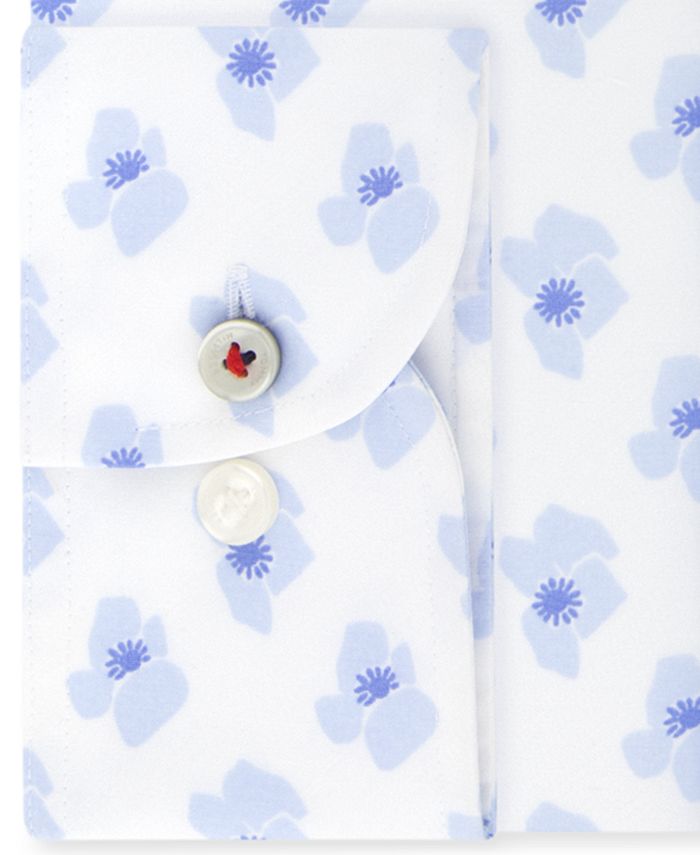 Tommy Hilfiger Men's Slim-Fit THFlex Supima Stretch Non-Iron Floral ...