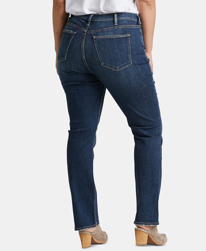 Silver Jeans Co. Plus Size Calley Straight-Leg Jeans - Macy's