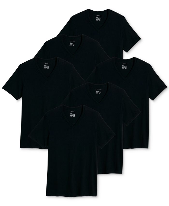 Jockey Men's 6-Pk. Classic Cotton V-Neck T-Shirts - Macy's