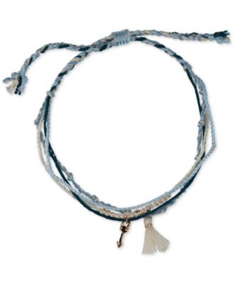 Kitsch - Gold-Tone Arrow, Bead & Tassel Multi-Row Wishing Slider Bracelet